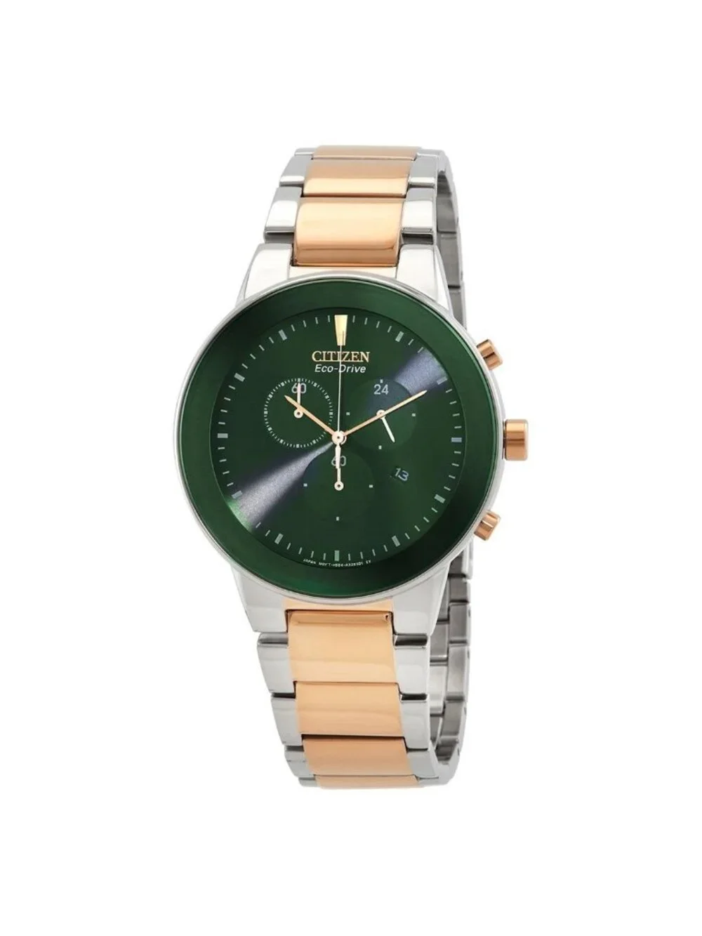 NWT Citizen Chronograph Eco-Drive Green Dial Men's Watch